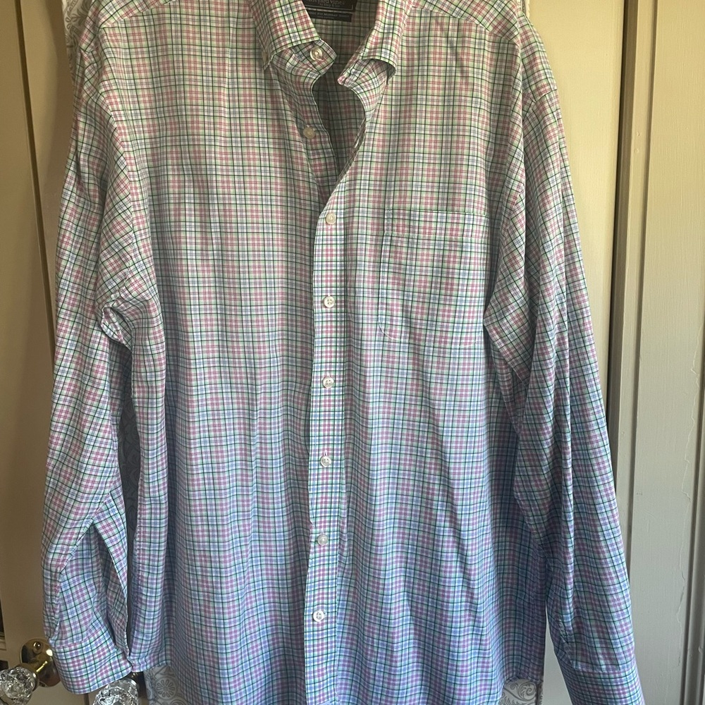 Vineyard Vines Men's Pastel Plaid Button Down Shirt